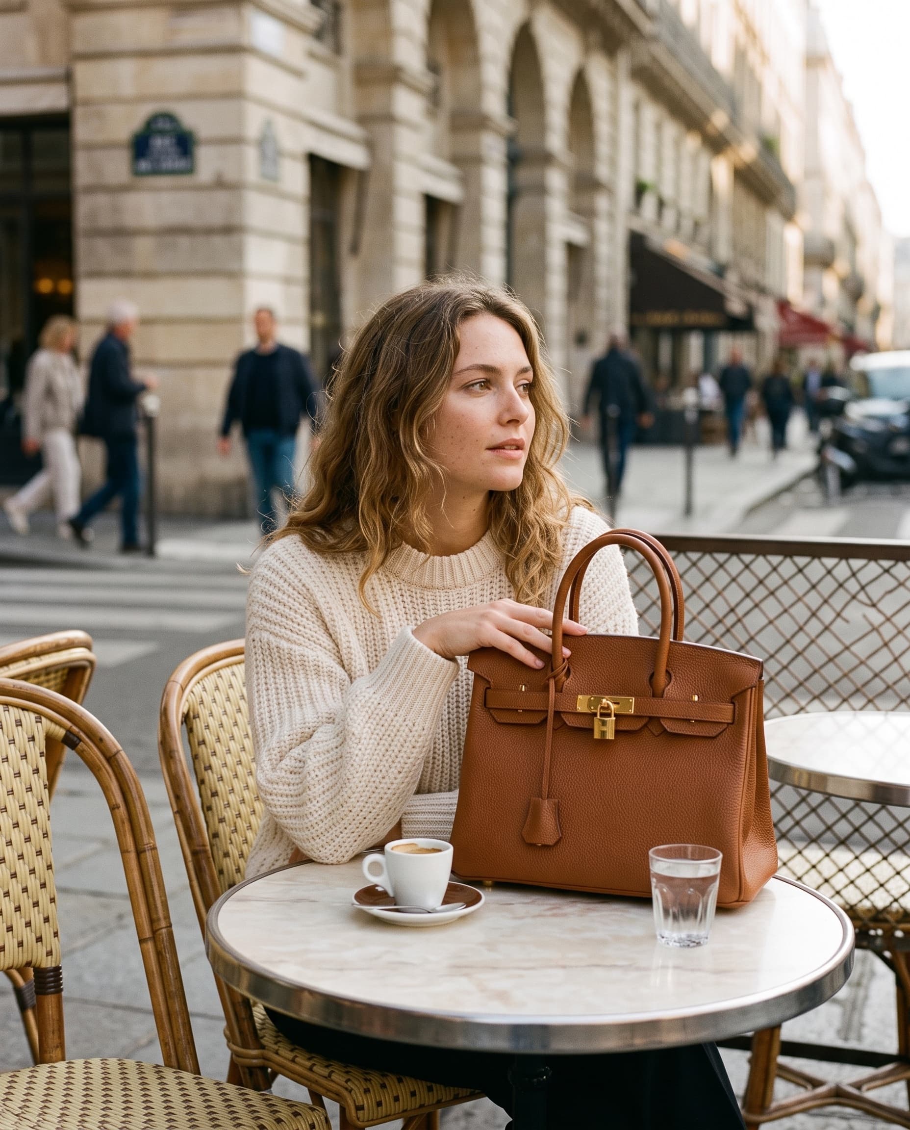 The Madrid in cognac on a café table in Paris